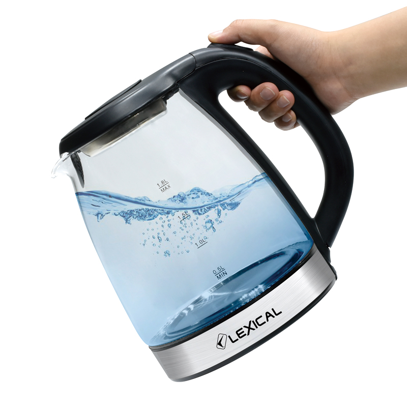 Lexical LEK-1407 Şüşə Elektrik Çaydanı – 1.8L, 2200W